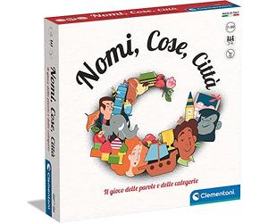 Clementoni - Nomi Cose e Città, Gioco da Tavolo con 29 Carte Categoria, per Bambini 7+ Anni e Tutta la Famiglia, 2-6 Giocatori, Idea Regalo Made in Italy, Lingua Italiana, 16634