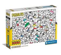 Clementoni- Peanuts Impossible Puzzle-Peanuts-1000 Pezzi Adulti, Difficili, Impossibili, Puzzle Fumetti, Made in Italy, Multicolore, 39804