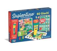 Clementoni Sapientino - La Penna Parlante 60 Giochi, Gioco Educativo con Puzzle e Schede Illustrate per Imparare Alfabeto, Numeri e Logica, Made in Italy, Lingua Italiana, Bambini 3-5 Anni, 16494
