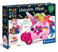 Clementoni Play Creative Big Mask Unicorn, Made in Italy, Play for Future, Maschera Tridimensionale in Cartone, Gioco Creativo per Bambini dai 6 Anni, 18579