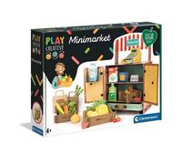 Clementoni - 18550 - Play Creative - Minimarket, Gioco Creativo in Cartone 100% Riciclato - Made in Italy - Play for Future, 4 Anni+