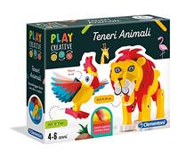 Clementoni Play Creative Teneri Animali Gioco, Multicolore, 15261