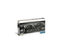 Clementoni - Puzzle 1000 Pezzi per Adulti e Ragazzi, Collection, Tema Mandria di Giganti, Immagine Elefanti, con Poster Incluso, Compact Box, Idea Regalo Made in Italy, 98x33 cm, 39895