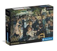 Clementoni - Puzzle 1000 Pezzi Arte per Adulti e Ragazzi, Museum Collection, Tema Bal au Moulin de la Galette di Renoir, con Poster Incluso, Compact Box, Idea Regalo Made in Italy, 70x50 cm, 39971