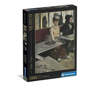 Clementoni - Puzzle 1000 Pezzi Arte, per Adulti e Ragazzi, Museum Collection, Tema Dans un Café di Degas, con Poster Incluso, Compact Box, Idea Regalo Made in Italy, 70x50 cm, 37090