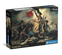 Clementoni - Puzzle 1000 Pezzi Arte per Adulti e Ragazzi, Museum Collection, Tema La Libertà che Guida il Popolo, con Poster Incluso, Compact Box, Idea Regalo Made in Italy, 70x50 cm, 39973