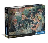 Clementoni - Puzzle 1000 Pezzi Arte per Adulti e Ragazzi, Museum Collection, Tema Pranzo dei Canottieri Renoir, Poster Incluso, Compact Box, Idea Regalo Uomo e Donna, Made in Italy, 70x50 cm, 37063