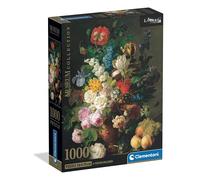 Clementoni - Puzzle 1000 Pezzi Arte per Adulti e Ragazzi, Museum Collection, Tema Vaso di Fiori di Van Dal, Compact Box con Poster Incluso, Idea Regalo Uomo e Donna, Made in Italy, 70x50 cm, 39970