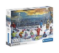 Clementoni - Puzzle 1000 pezzi - Collezione Pauline Paquin - Andiamo a sciare insieme - Poster incluso - Dimensioni finitura 70 x 50 cm - Scatola compatta - dai 14 anni agli adulti - 83012