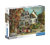 Clementoni - Puzzle 1000 pezzi - Collezione Pauline Paquin - La casa stregata - Poster incluso - Dimensioni finitura 70 x 50 cm - Scatola compatta - dai 14 anni agli adulti - 83014