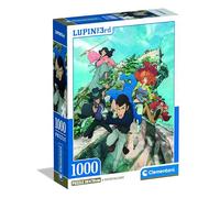 Clementoni - Puzzle 1000 Pezzi Fumetti per Adulti e Ragazzi, Illustrazione Lupin III con Poster Incluso, dalla Serie Anime e Manga, Compact Box, Idea Regalo, Made in Italy, 50x70 cm, 37068
