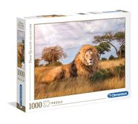 Clementoni Puzzle 1000 Pezzi Il Re 39479 Alta Qualità Savanna Leone Africa