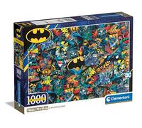 Clementoni - Puzzle 1000 Pezzi Impossible Batman, Per Adulti e Ragazzi, Idea Regalo, Compact Box, Made in Italy, 70x50 cm, Poster Incluso, 39906