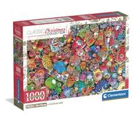 Clementoni - Puzzle 1000 Pezzi Impossible Christmas Collection | Per Adulti e Ragazzi, Illustrazione Palline e Addobbi Natalizi, Idea Regalo, Made in Italy, 50x70 cm, 37130