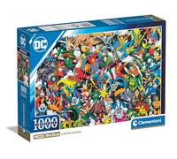 Clementoni - Impossible Puzzle - Dc Comics Justice League - 1000 Pezzi - Puzzle Difficile per Adulti con Supereroi, Made In Italy, 39863