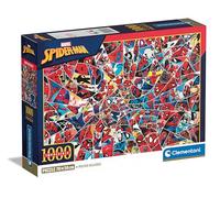 Clementoni - Puzzle 1000 Pezzi Impossible Marvel Spider-Man, Per Adulti e Ragazzi, Made in Italy, 70x50 cm, Poster Incluso, 39616