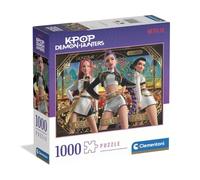 Clementoni - Puzzle 1000 Pezzi KPop Demon Hunters, per Adulti e Ragazzi | Illustrazione KPop Demon Hunters, Idea Regalo, Square Box, Made in Italy, 70x50 cm, 84028