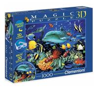 Clementoni Puzzle 1000 Pezzi Magia 3D Récif Con Delfini Animali Sottomarini