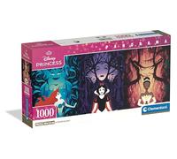 Clementoni - Puzzle 1000 Pezzi per Adulti e Ragazzi, Collection Panorama Tema Disney Princess, Compact Box con Poster Incluso, Idea Regalo Made in Italy, 98x33 cm, 39894
