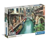 Clementoni - Puzzle 1000 Pezzi per Adulti e Ragazzi, Collection, Tema Canali di Venezia, con Poster Incluso, Compact Box, Idea Regalo Uomo e Donna, Made in Italy, 70x50 cm, 39945