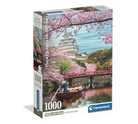 Clementoni - Puzzle 1000 Pezzi per Adulti e Ragazzi, Collection, Tema Castello di Himeji in Primavera, Poster Incluso, Compact Box, Idea Regalo Made in Italy, 50x70 cm, 39982