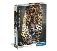 Clementoni - Puzzle 1000 Pezzi per Adulti e Ragazzi, Collection, Tema Giaguaro nella Giungla, con Poster Incluso, Compact Box, Idea Regalo Uomo e Donna, Made in Italy, 50x70 cm, 39947