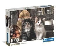 Clementoni - Puzzle 1000 Pezzi per Adulti e Ragazzi, Collection, Tema Lovely Kittens, con Poster Incluso, Compact Box, Idea Regalo Uomo e Donna, Made in Italy, 70x50 cm, 39943