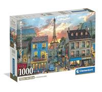 Clementoni - Puzzle 1000 Pezzi per Adulti e Ragazzi, Collection, Tema Strade di Parigi, con Poster Incluso, Compact Box, Idea Regalo Uomo e Donna, Made in Italy, 70x50 cm, 39983