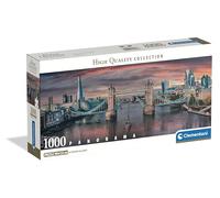 Clementoni - Puzzle 1000 Pezzi per Adulti e Ragazzi, Collection, Tema Sulle Rive del Tamigi, con Poster Incluso, Compact Box, Idea Regalo Uomo e Donna, Made in Italy, 98x33 cm, 39896