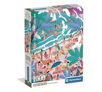 Clementoni - Puzzle 1000 Pezzi per Adulti e Ragazzi, Collection, Tema Sunday at the Beach, Poster Incluso, Compact Box, Idea Regalo Made in Italy, 50x70 cm, 39938