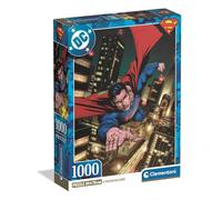 Clementoni - Puzzle 1000 Pezzi per Adulti e Ragazzi, Collection, Tema Superman DC Comics, Poster Incluso, Idea Regalo Uomo e Donna, Made in Italy, 50x70 cm, 37506
