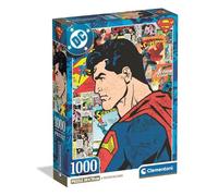 Clementoni - Puzzle 1000 Pezzi per Adulti e Ragazzi, Collection, Tema Superman DC Comics, Poster Incluso, Idea Regalo Uomo e Donna, Made in Italy, 50x70 cm, 37507
