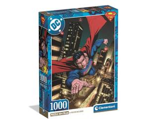 Clementoni - Puzzle 1000 Pezzi per Adulti e Ragazzi, Collection, Tema Superman DC Comics, Poster Incluso, Idea Regalo Uomo e Donna, Made in Italy, 50x70 cm, 37506