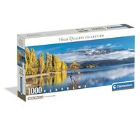 Clementoni - Puzzle 1000 Pezzi per Adulti e Ragazzi, Collection, Tema Wanaka's Golden Reflection, Poster Incluso, Compact Box, Idea Regalo Made in Italy, 98x33 cm, 39942