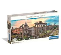 Clementoni - Puzzle 1000 Pezzi per Adulti e Ragazzi, Formato Panorama, Illustrazione Twilight over the Eternal Empire, Idea Regalo, Compact Box, Made in Italy, 98x33 cm, Poster Incluso, 37115