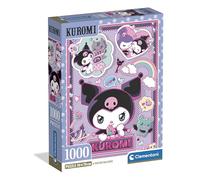 Clementoni Puzzle 1000 Pezzi per Adulti e Ragazzi, Illustrazione con Tema Kuromi Hello Kitty and Friends, Idea Regalo, Made in Italy, 50x70 cm, Poster Incluso, 37120