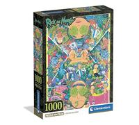 Clementoni - Puzzle 1000 Pezzi per Adulti e Ragazzi, Illustrazione con Tema Rick and Morty, Idea Regalo, Made in Italy, 50x70 cm, Poster Incluso, 37511