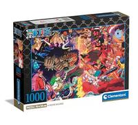 Clementoni - Puzzle 1000 Pezzi per Adulti e Ragazzi, Illustrazione One Piece, Idea Regalo, Compact Box, Made in Italy, 70x50 cm, Poster Incluso, 39922