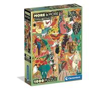 Clementoni - Puzzle 1000 Pezzi per Adulti e Ragazzi, Special Series, Tema Massimalismo Animals & Botanics, Compact Box con Poster Incluso, Idea Regalo Uomo e Donna, Made in Italy, 70x50 cm, 37073