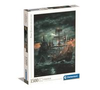 Clementoni - Puzzle 1500 Pezzi Adulti e Ragazzi, Collection, Illustrazione Nave Pirata, Grande Pezzatura per Appassionati, Idea Regalo Made in Italy, 24,3x59,2 cm, 31682