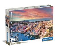 Clementoni - Puzzle 1500 Pezzi per Adulti e Ragazzi, Collection, Tema Isola di Procida, Poster Incluso, Compact Box, Idea Regalo Made in Italy, 84,5x59,5 cm, 31721