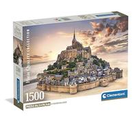 Clementoni - Puzzle 1500 Pezzi per Adulti e Ragazzi, Collection, Tema Monte Saint-Michel, con Poster Incluso, Compact Box, Idea Regalo Uomo e Donna, Made in Italy, 84,5x59,5 cm, 31730