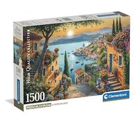 Clementoni - Puzzle 1500 Pezzi per Adulti e Ragazzi, Collection, Tema Scalinata Verso il Porto, Poster Incluso, Compact Box, Idea Regalo Uomo e Donna, Made in Italy, 84,5x59,5 cm, 31729