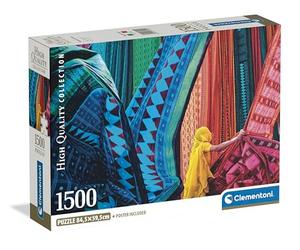 Clementoni - Puzzle 1500 Pezzi per Adulti e Ragazzi, Collection, Tema Tessuti Svolazzanti, con Poster Incluso, Compact Box, Idea Regalo Uomo e Donna, Made in Italy, 84,5x59,5 cm, 31740
