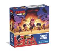 Clementoni - Puzzle 180 Pezzi Brawl Stars, per Bambini 7+ Anni, con 1 Sticker Esclusivo, Square Box, Made in Italy, 48,5x33,5 cm, 29805