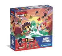 Clementoni - Puzzle 180 Pezzi Brawl Stars, per Bambini 7+ Anni, con 1 Sticker Esclusivo, Square Box, Made in Italy, 48,5x33,5 cm, 29806