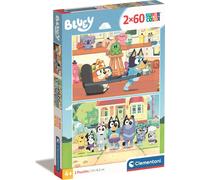 Clementoni - 24813 - Supercolor Puzzle - Bluey - 2x60 Pezzi (Include 2 Puzzle Da 60 Pezzi) - Puzzle Bambini 4 Anni, Puzzle Cartoni Animati, Made In Italy