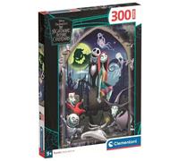 Clementoni - Puzzle per Bambini 300 Pezzi Supercolor, per Bambini 9+ Anni, Illustrazione con Personaggi dal Cartone Disney Nightmare Before Christmas, Idea Regalo Made in Italy, 33,5x48,5 cm, 21743