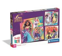 Clementoni - Puzzle 3x48 Accademia dell'Unicorno - 40-99 Pezzi