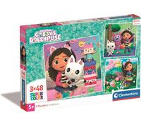 Clementoni - Puzzle 3x48 La casa delle bambole di Gabbyi - 40-99 Pezzi
